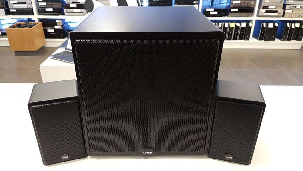 Canton Plus C subwoofer + seinakinnitustega satelliitkõlarid