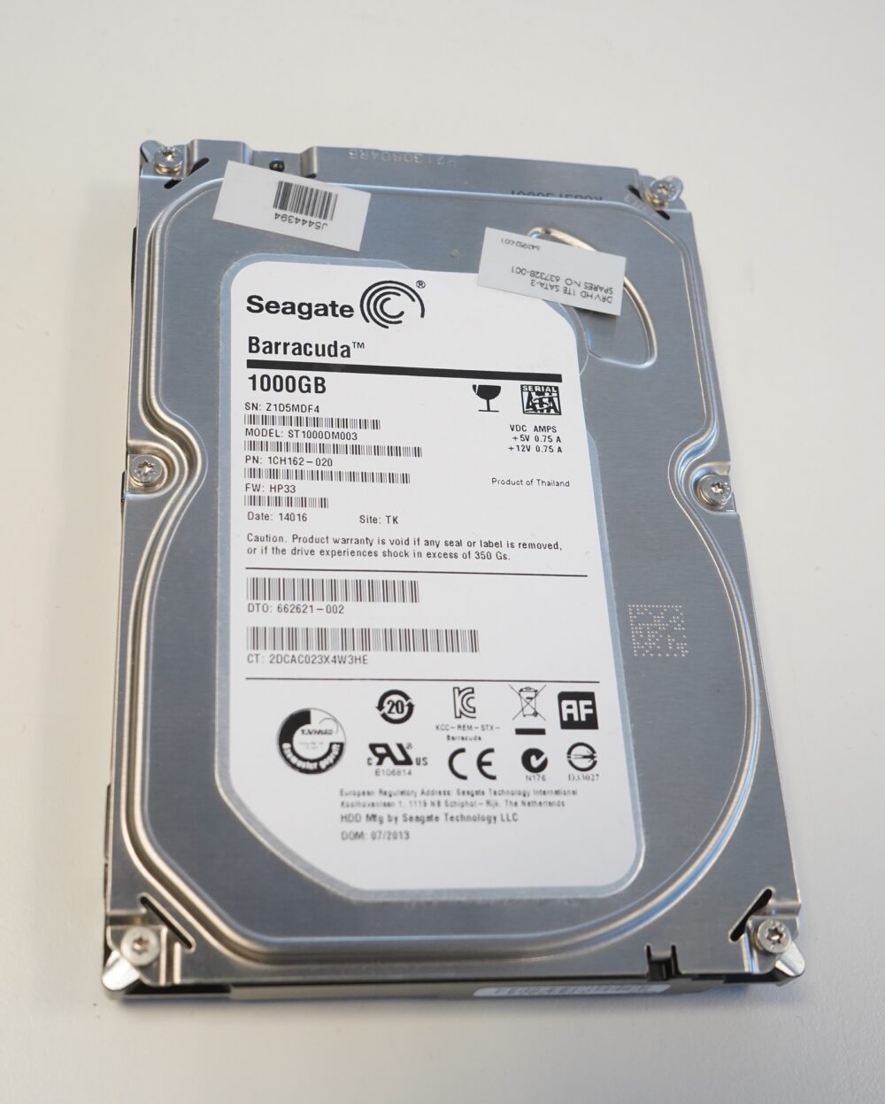 Kasutatud kõvaketas Seagate Barracuda ST1000DM003 1000GB, 7200rpm, 3,5"