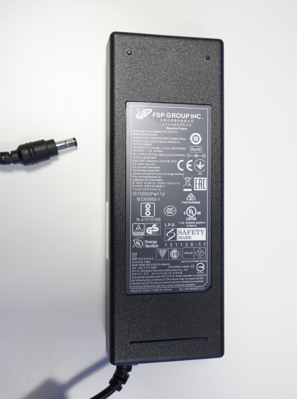 FSP Group 5.5x2.1mm 12V 6.25A 75W adapter